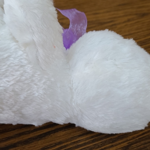 14" Plush Purple Striped Bunny - Picture 4 of 6
